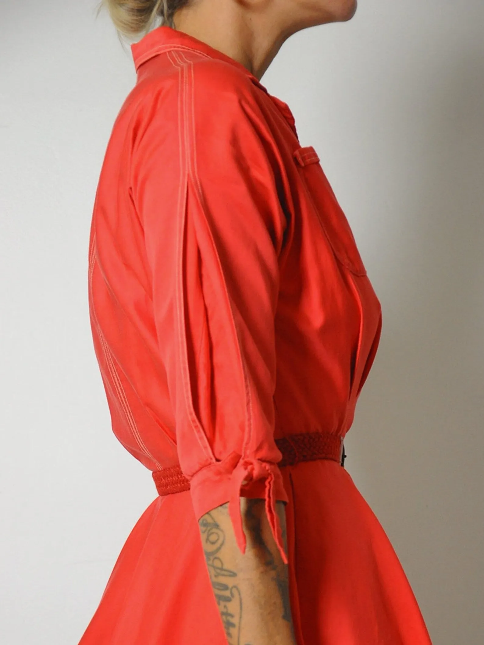 1950's Tomato Shirt Dress