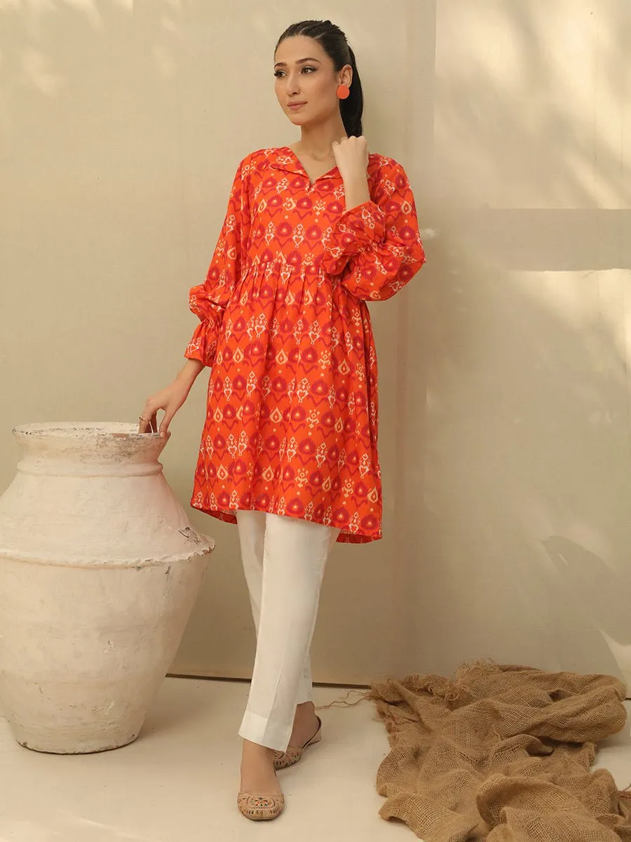 1pc Stitched Basic Printed Khaddar Shirt