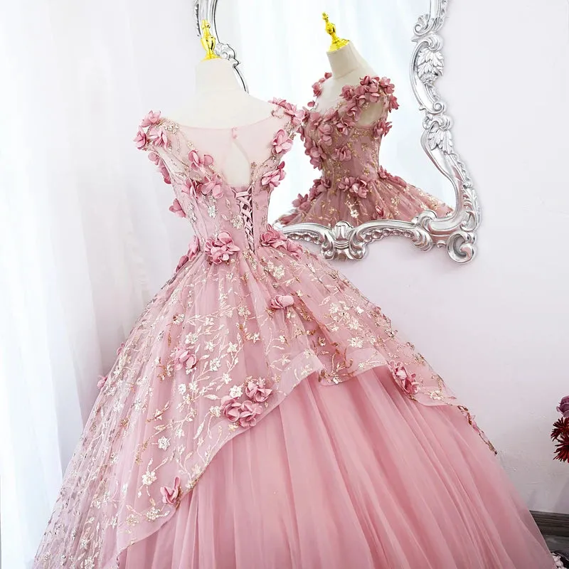 2024 Maria Novia Quinceañera Dress in Dark Pink