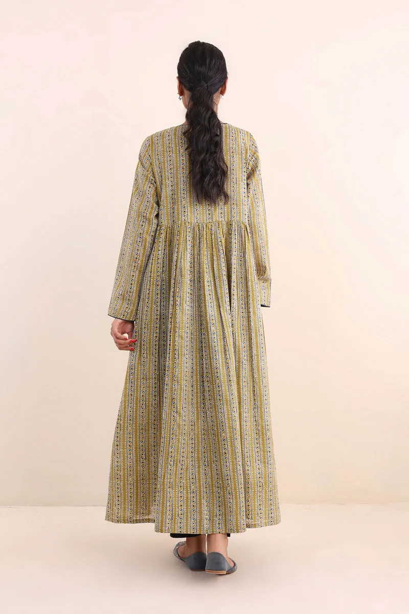 Ajrak Block Flared Ajrak dress