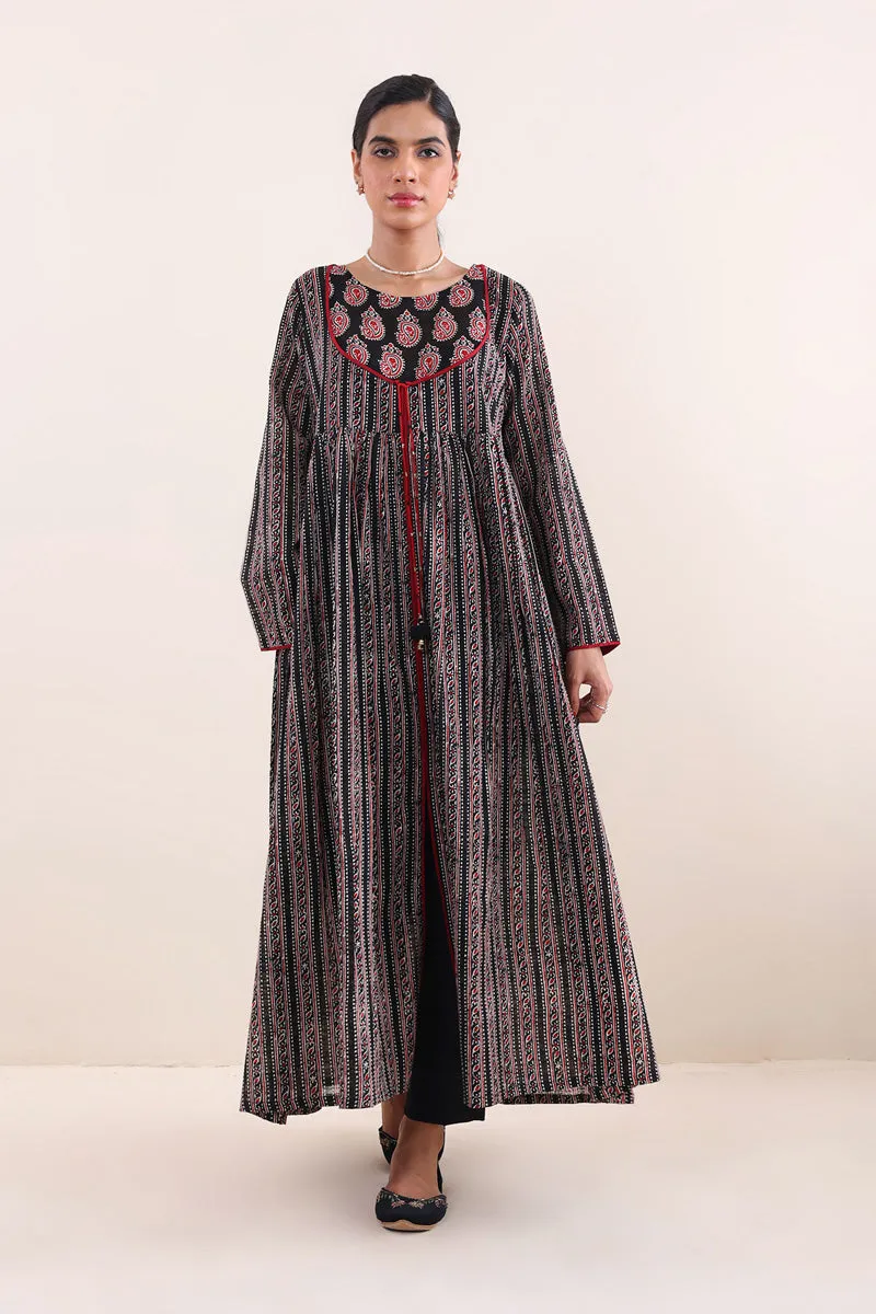 Ajrak Block Flared Ajrak dress