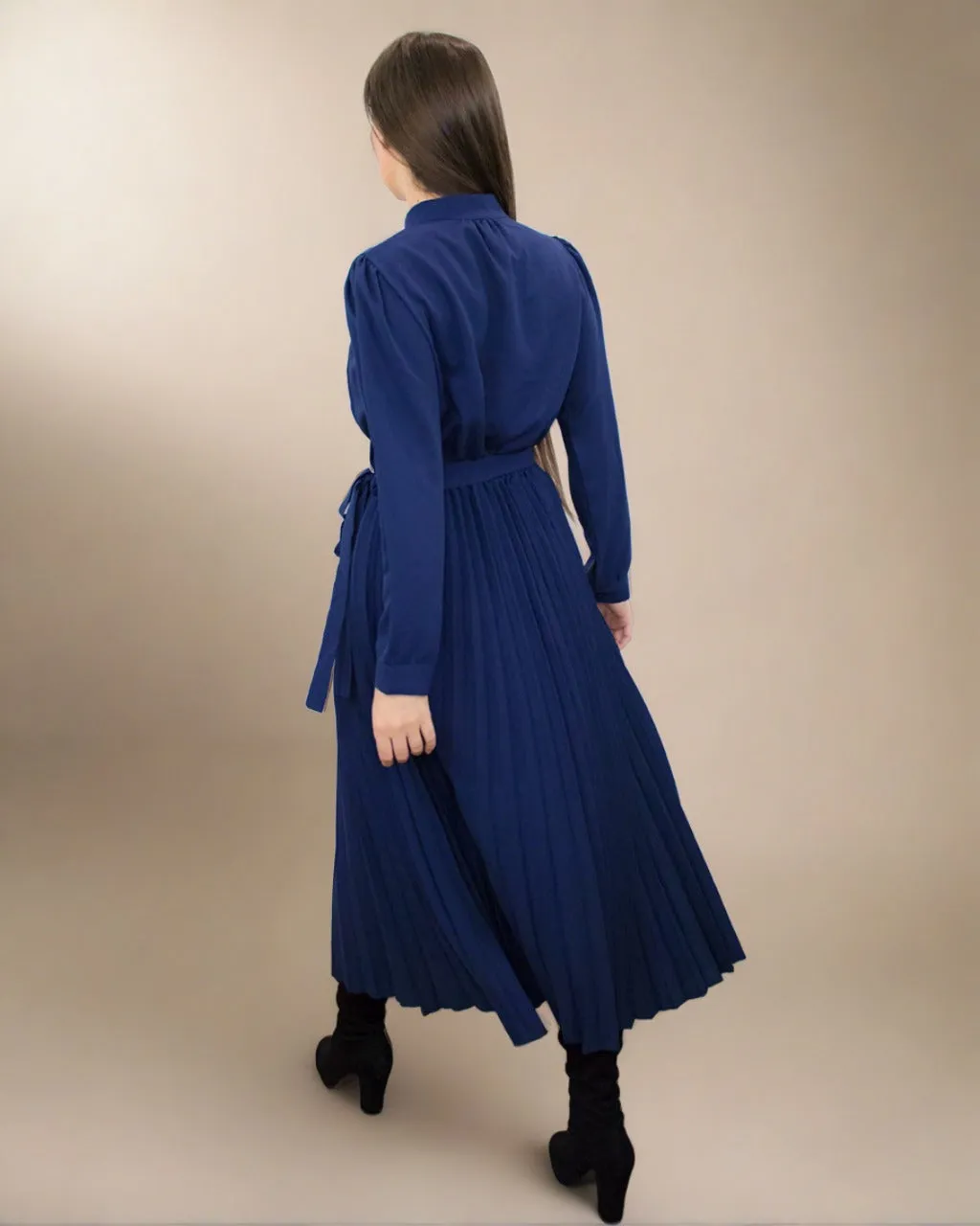 Ania Blue Long Sleeve Dress Casual