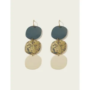 Aria Triple Disc Dangle Earrings