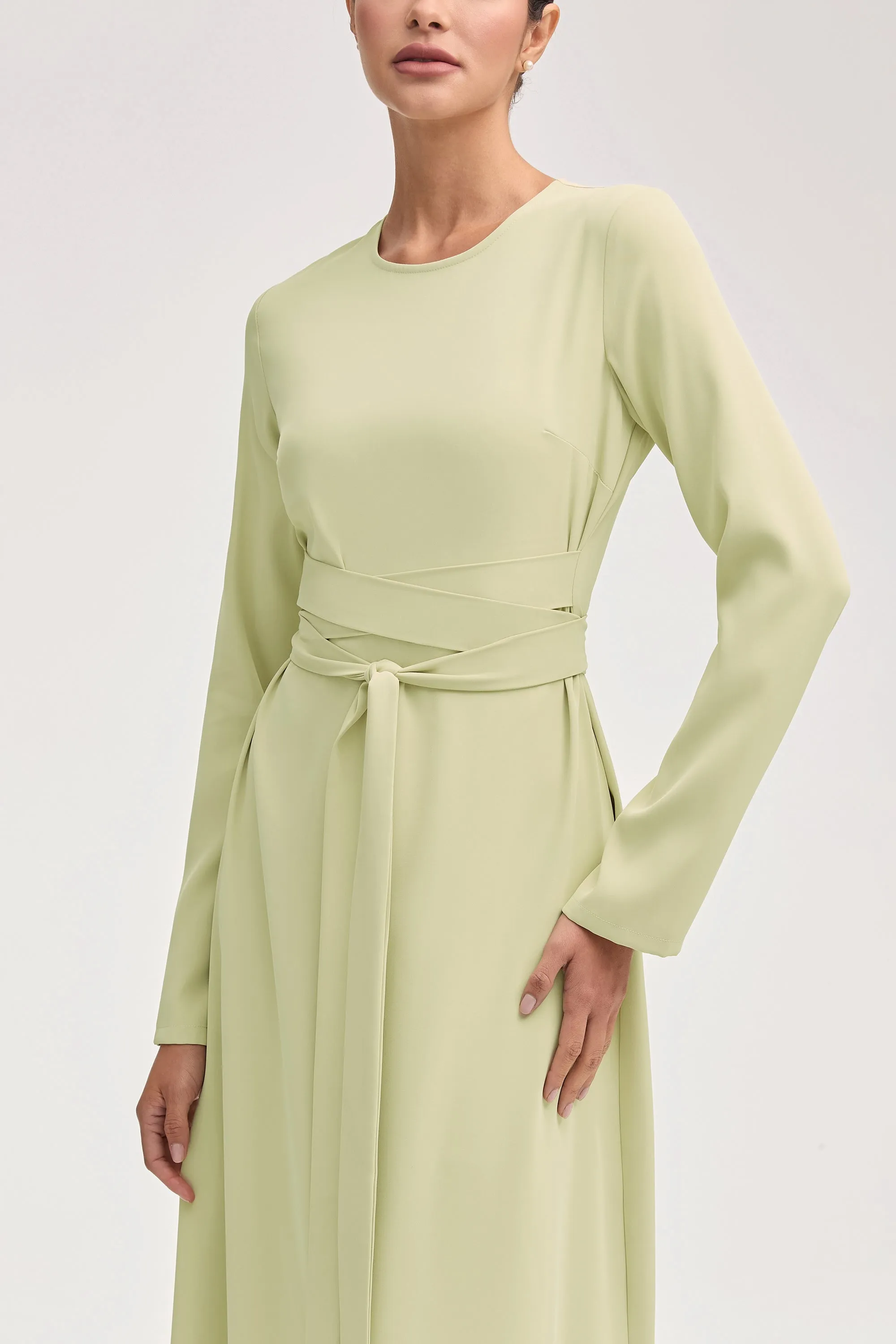 Asalah Wrap Waist Maxi Dress  - Pistachio