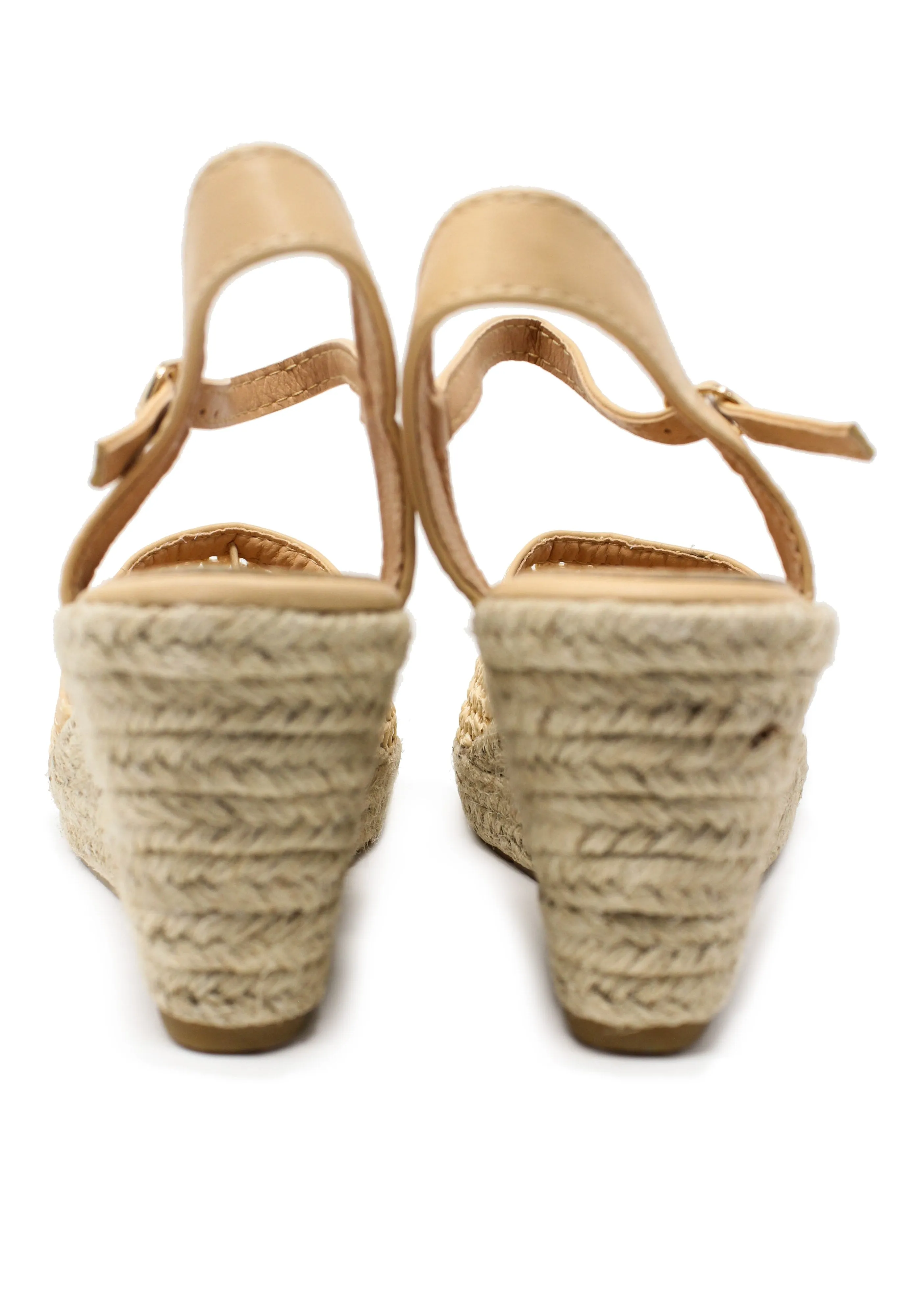 Beige Espadrille Wedge Sandal