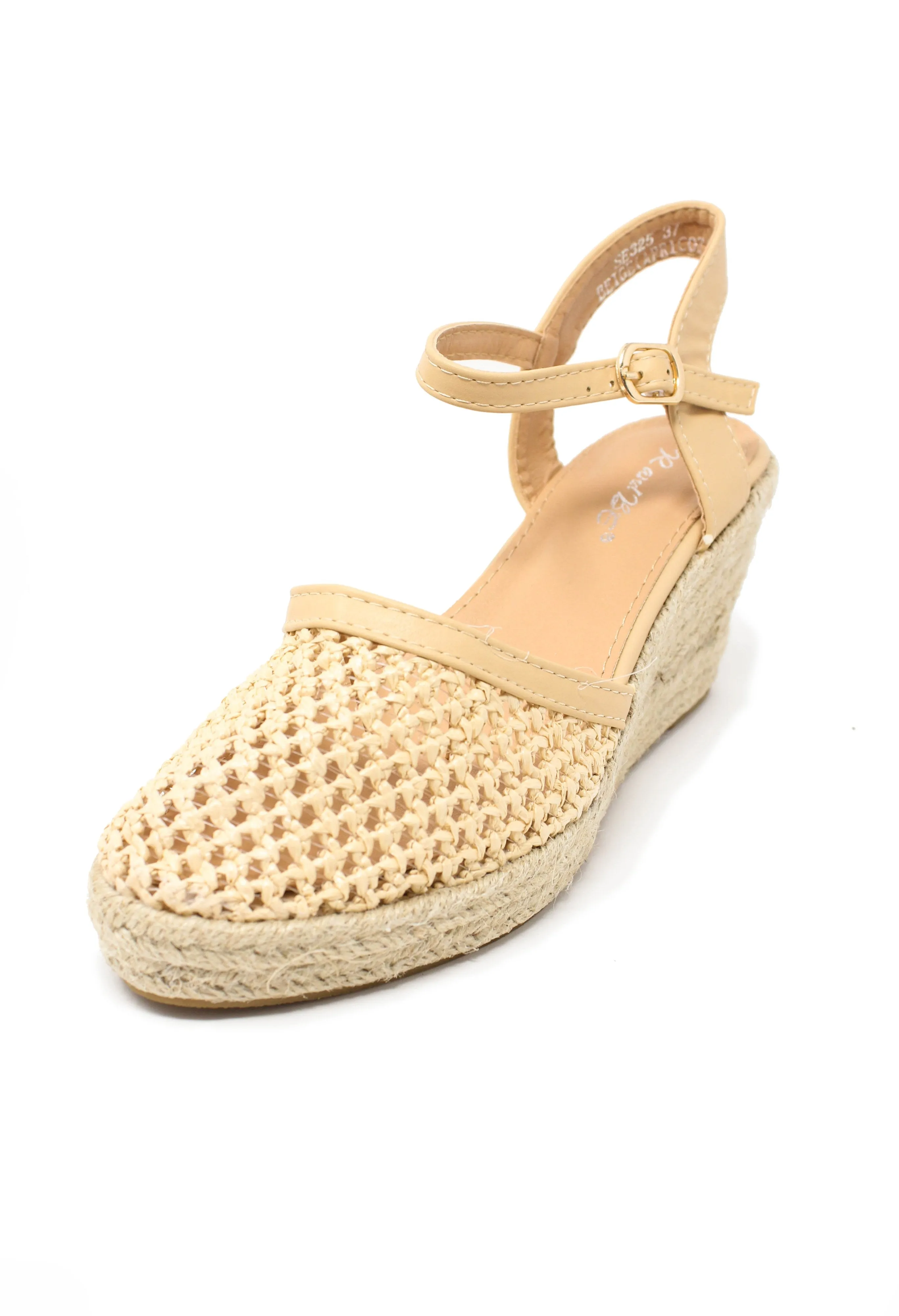 Beige Espadrille Wedge Sandal