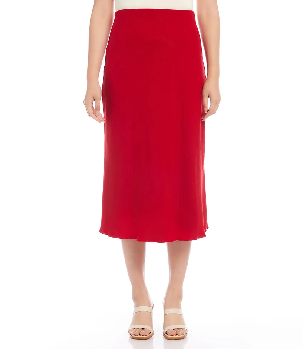 Bias Cut Midi Skirt