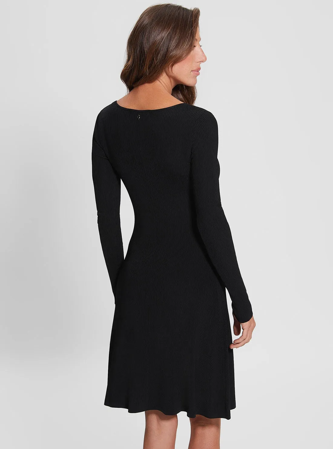 Black Olivia Knit Midi Dress