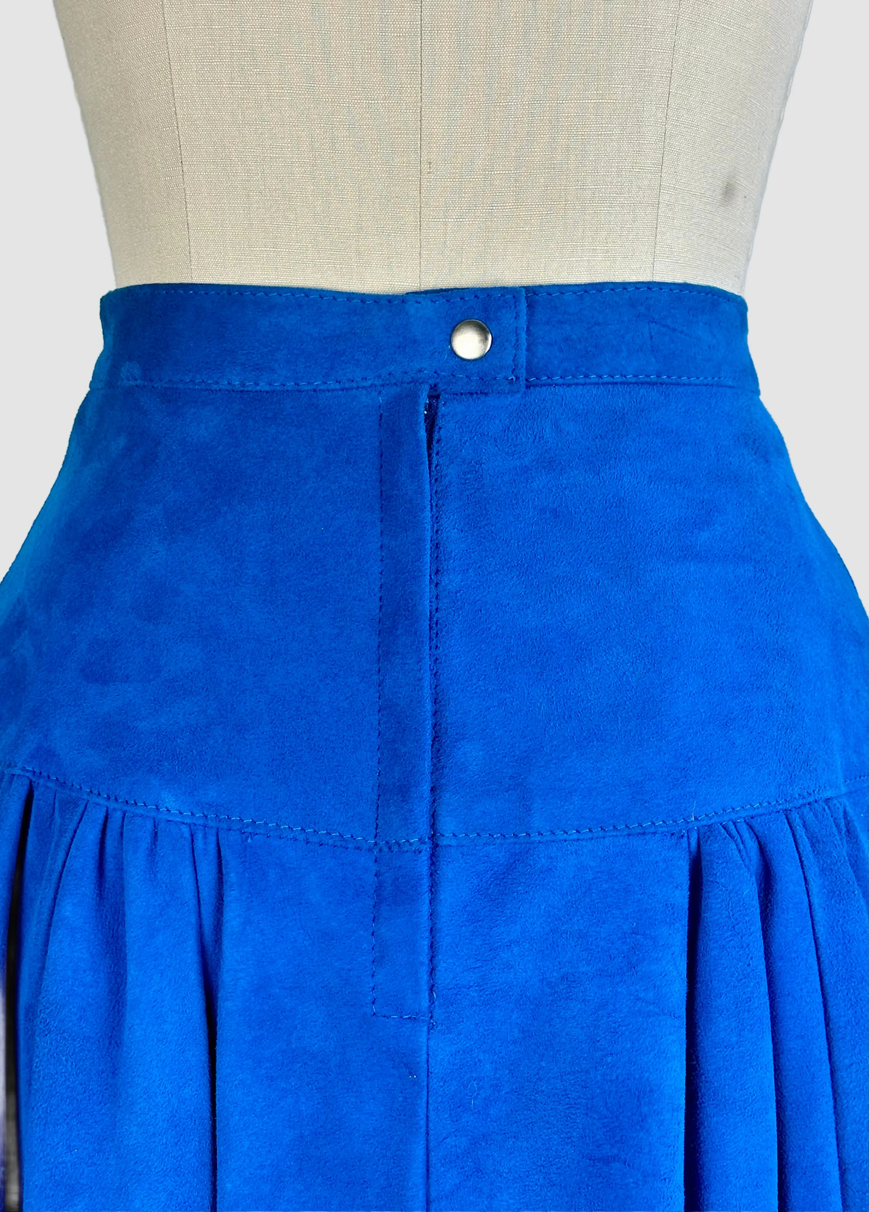 BLUE SUEDE Vintage 80s Maxi Skirt • Small