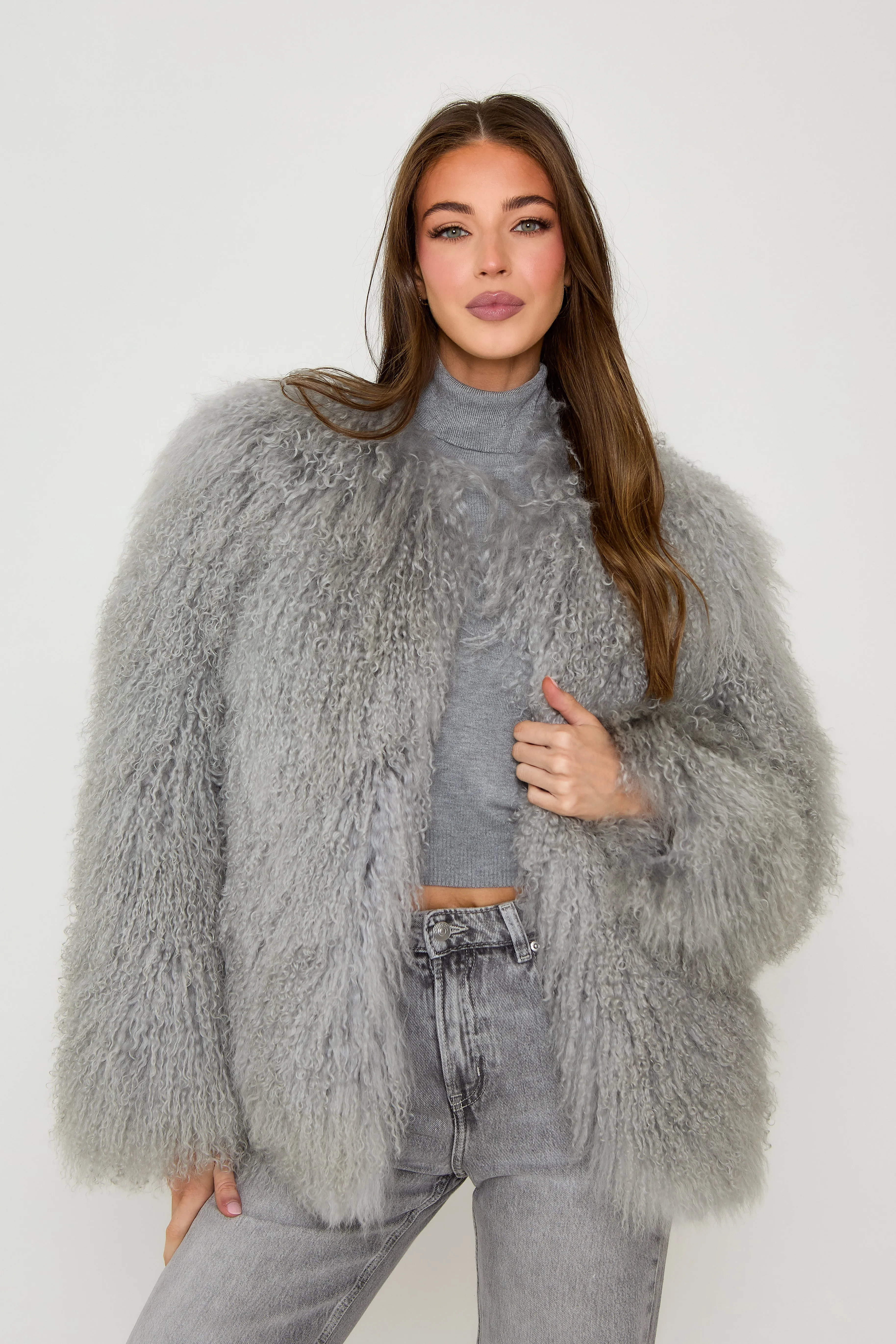 Cali Mongolian Fur Coat