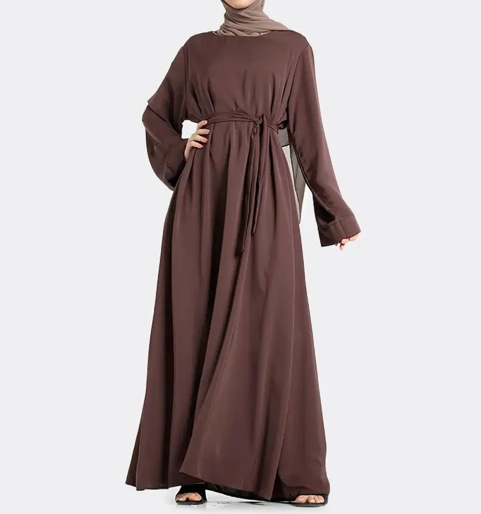 Chocolate Plain Abaya