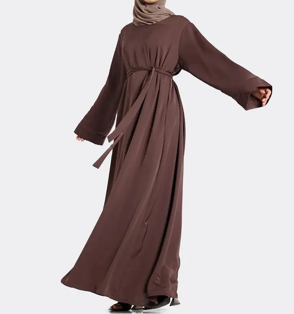 Chocolate Plain Abaya