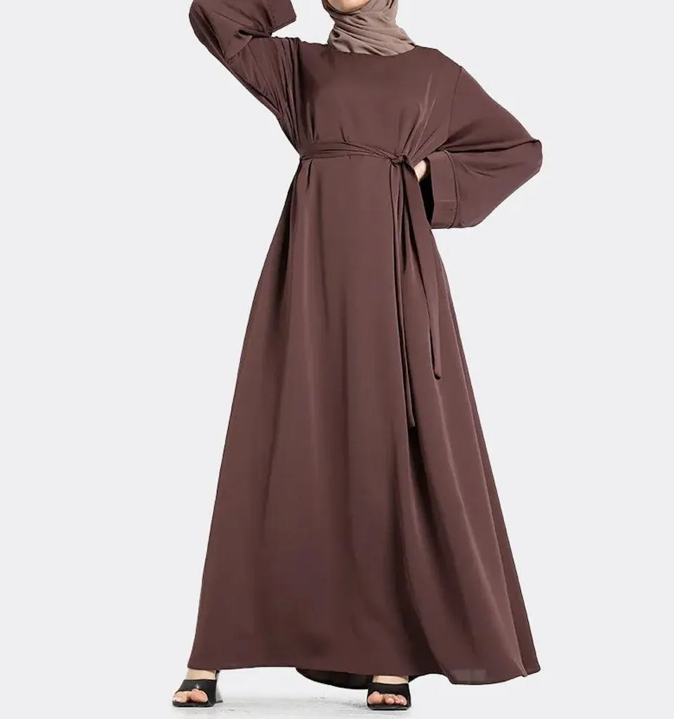 Chocolate Plain Abaya