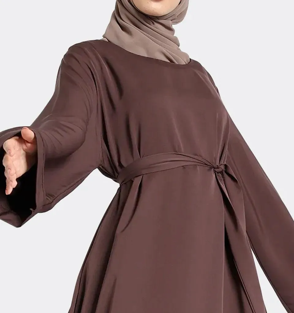 Chocolate Plain Abaya