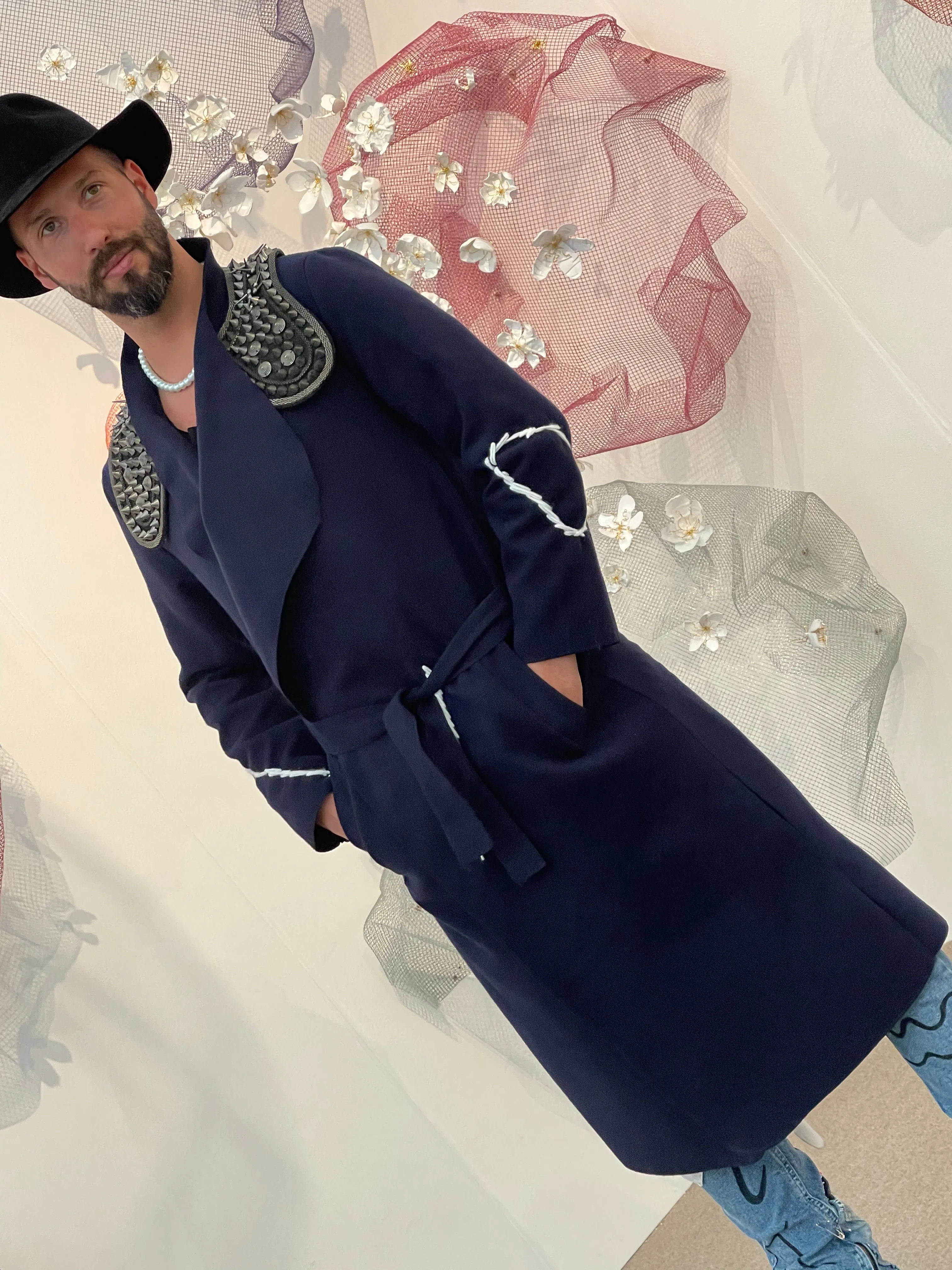 “Embellished Blue Coat”