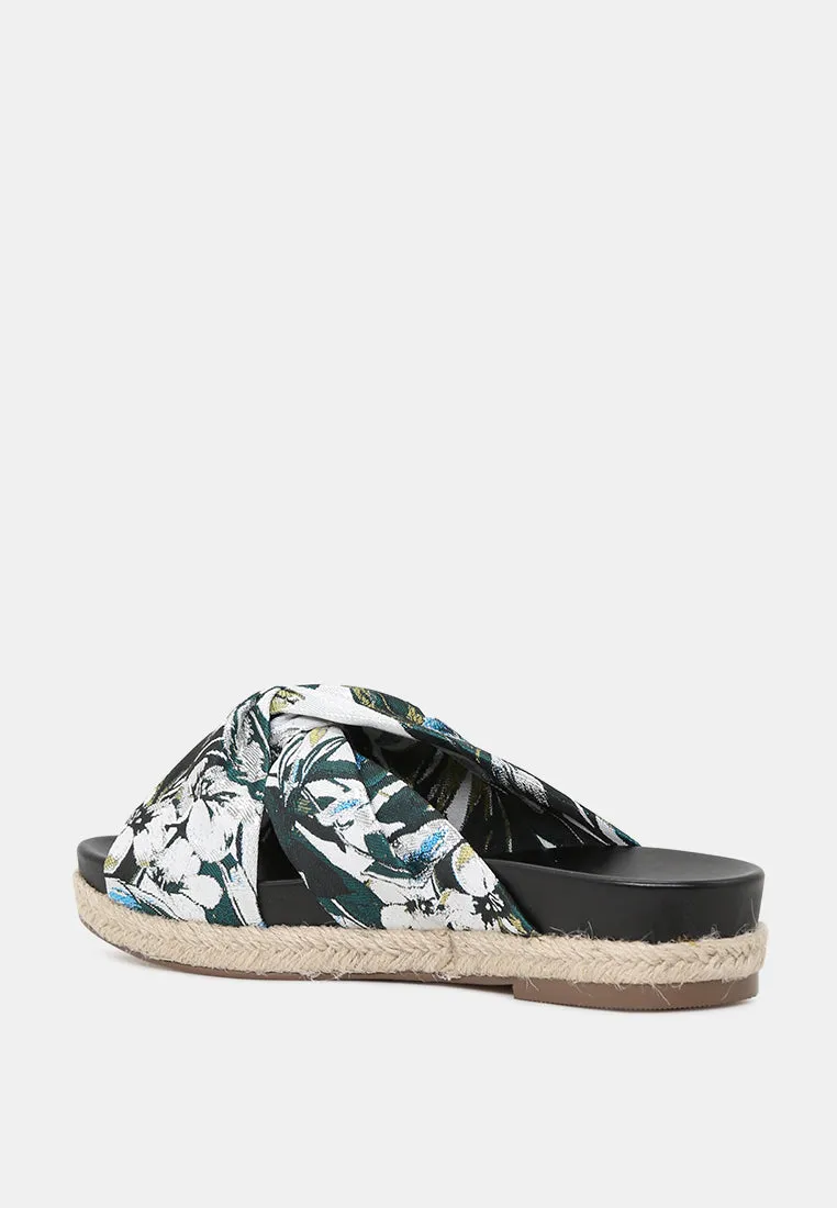 Jaycee Espadrille Platform Criss Cross Strap Sandals