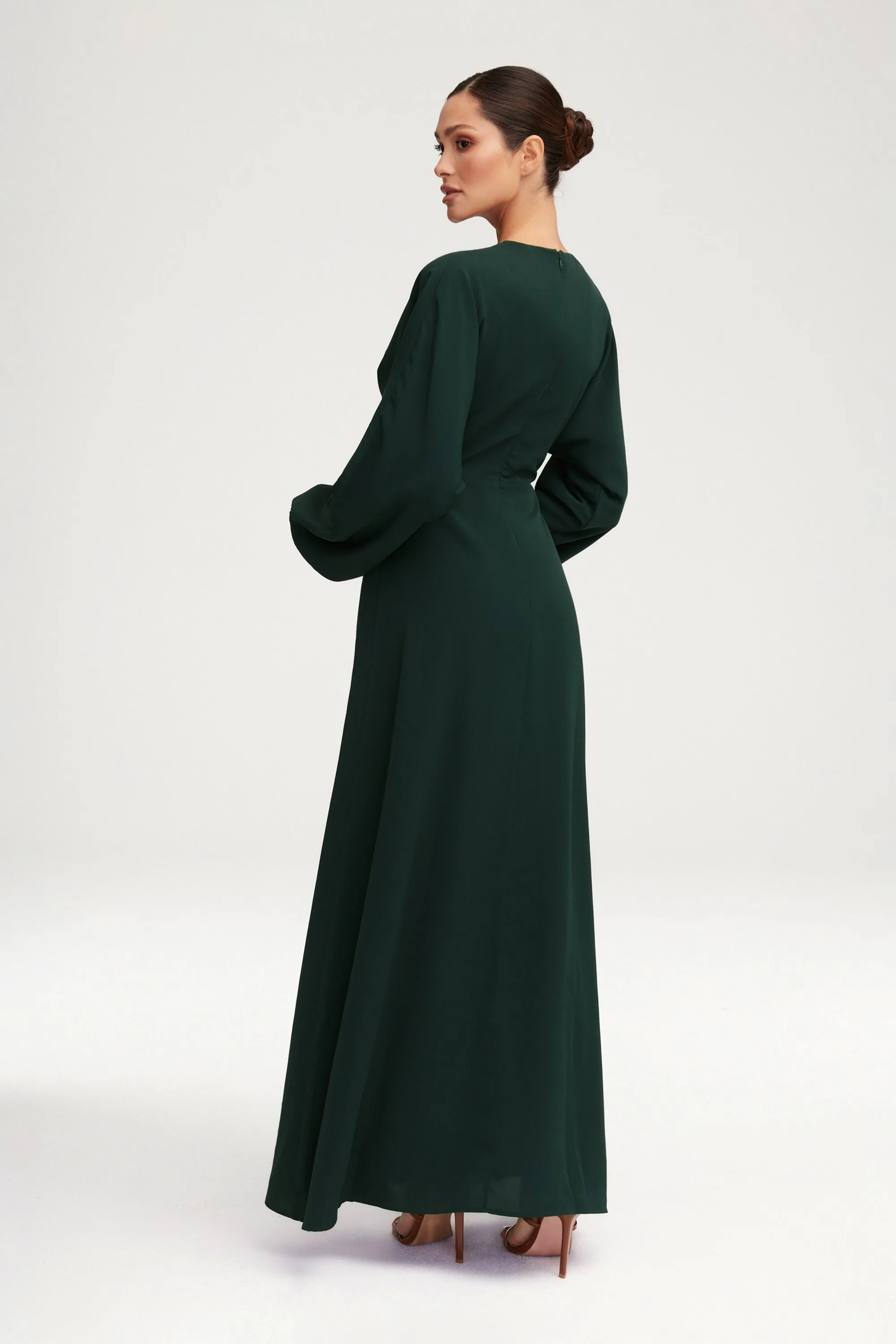 Karina Dolman Sleeve Maxi Dress - Emerald