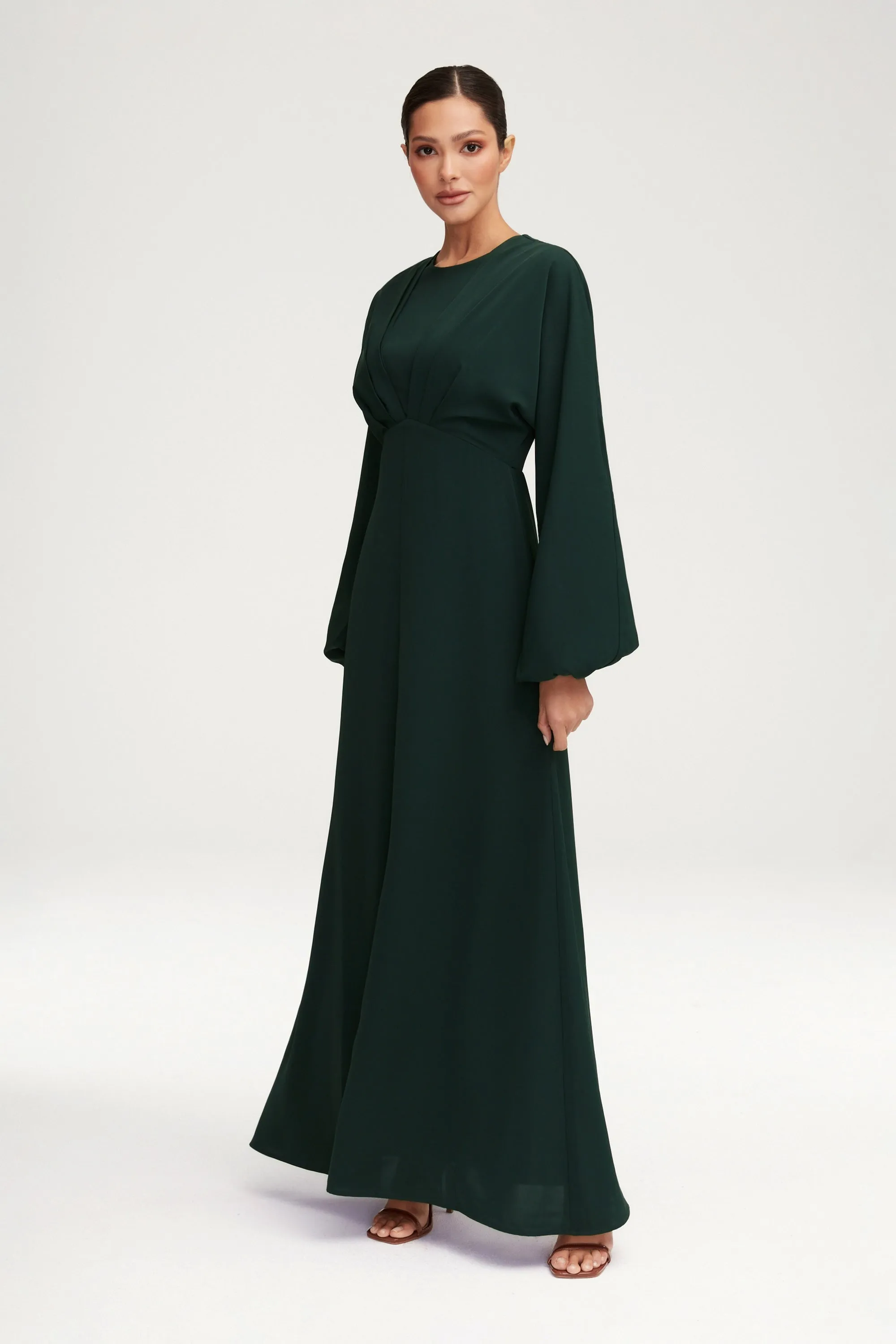 Karina Dolman Sleeve Maxi Dress - Emerald