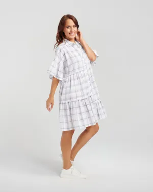 Kiera Dress Oat Plaid