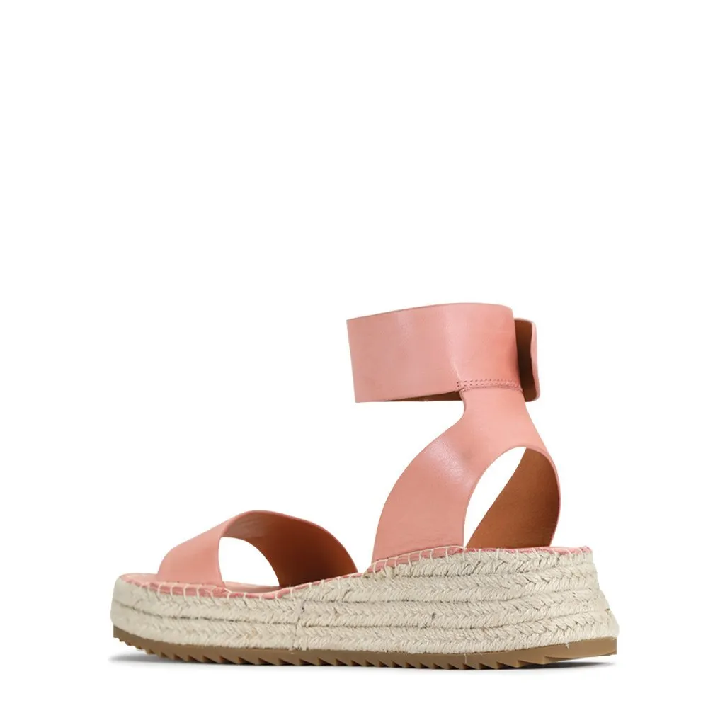 LARAH LEATHER ESPADRILLE SANDALS