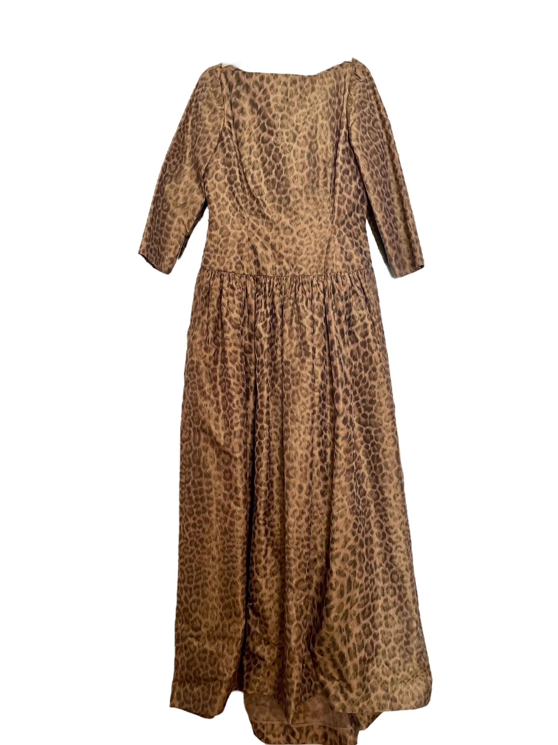 Leopard Print Taffeta Gown by Oscar de la Renta