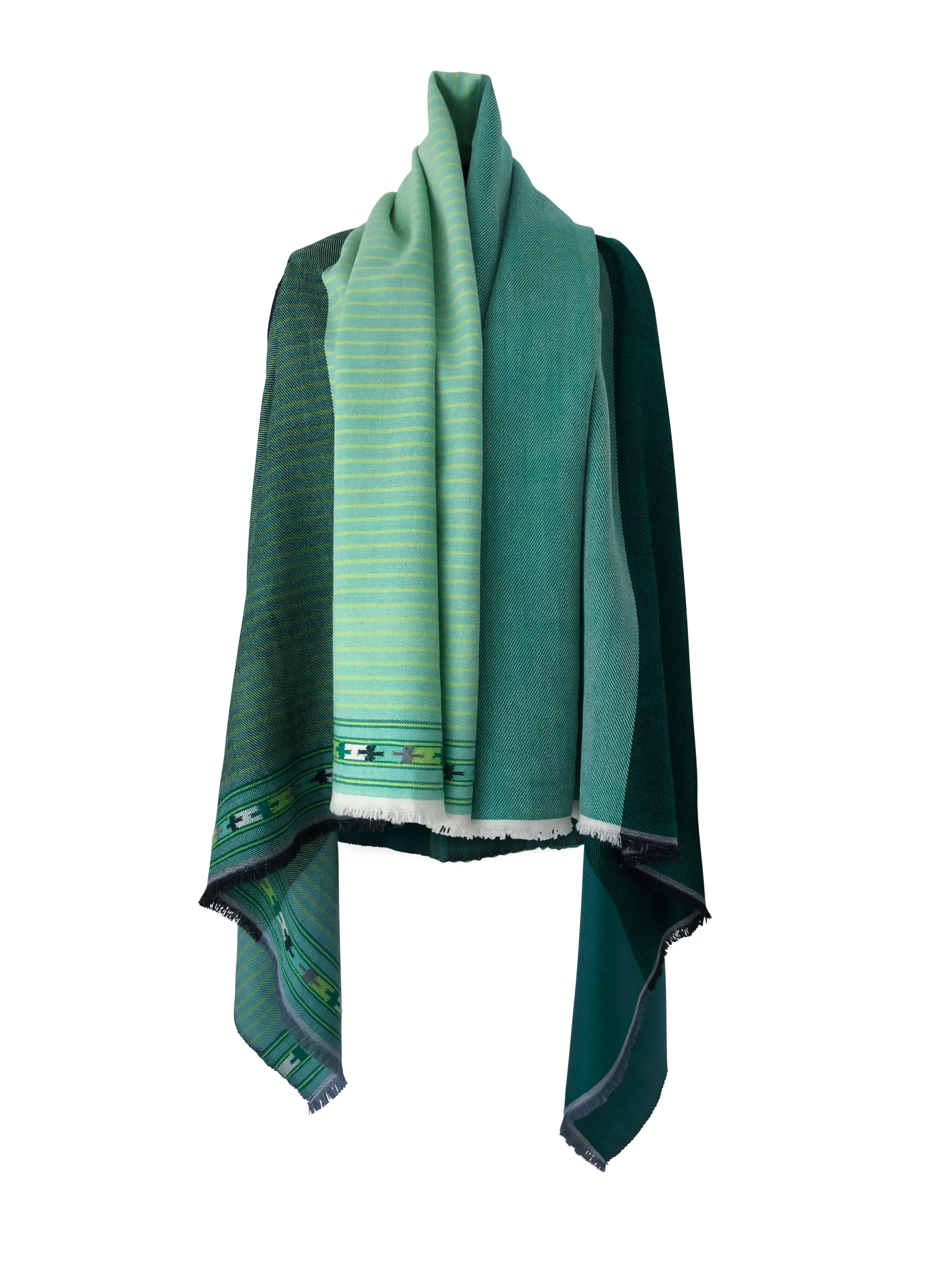 Light Wool Cape Fusion Green