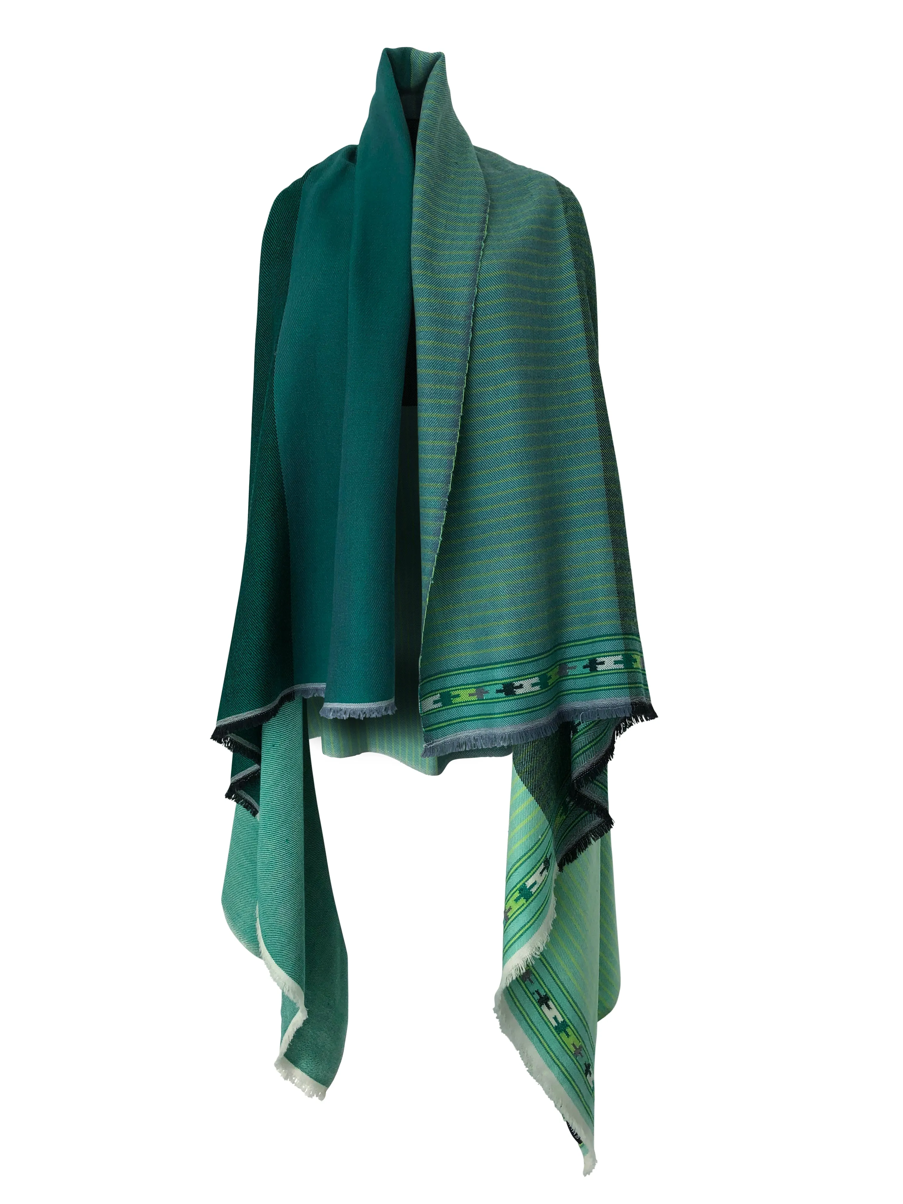 Light Wool Cape Fusion Green