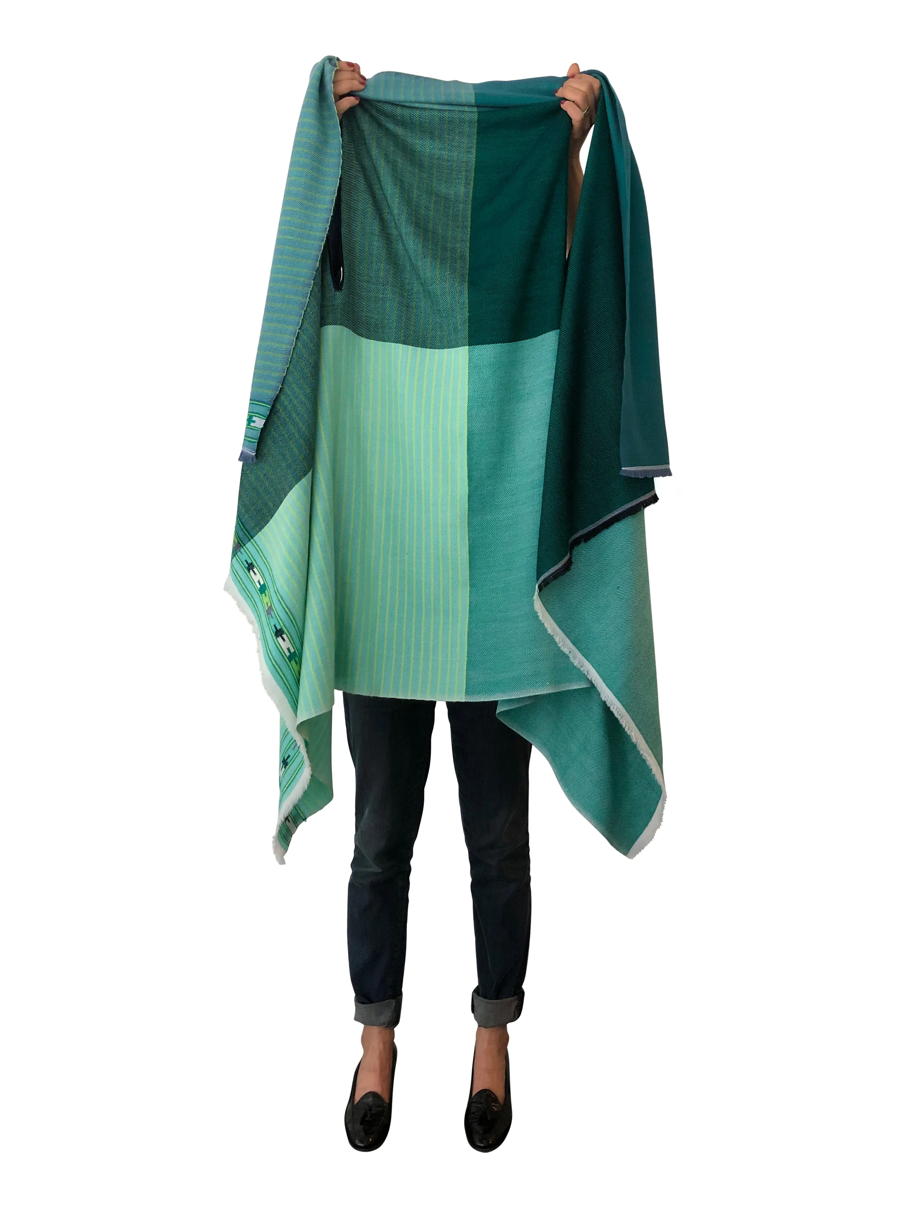 Light Wool Cape Fusion Green