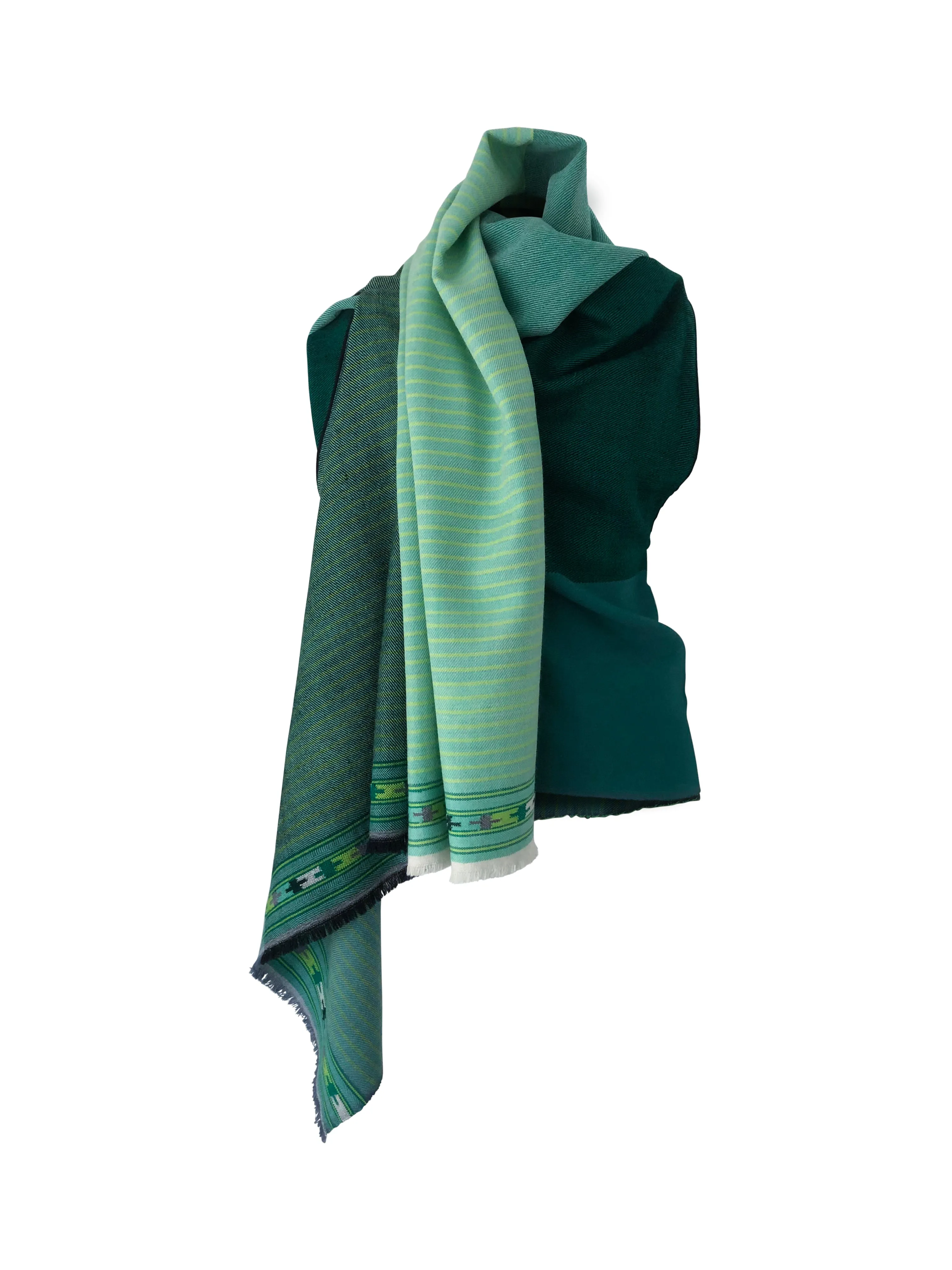 Light Wool Cape Fusion Green