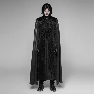 Men's Goth Long Cape Coat