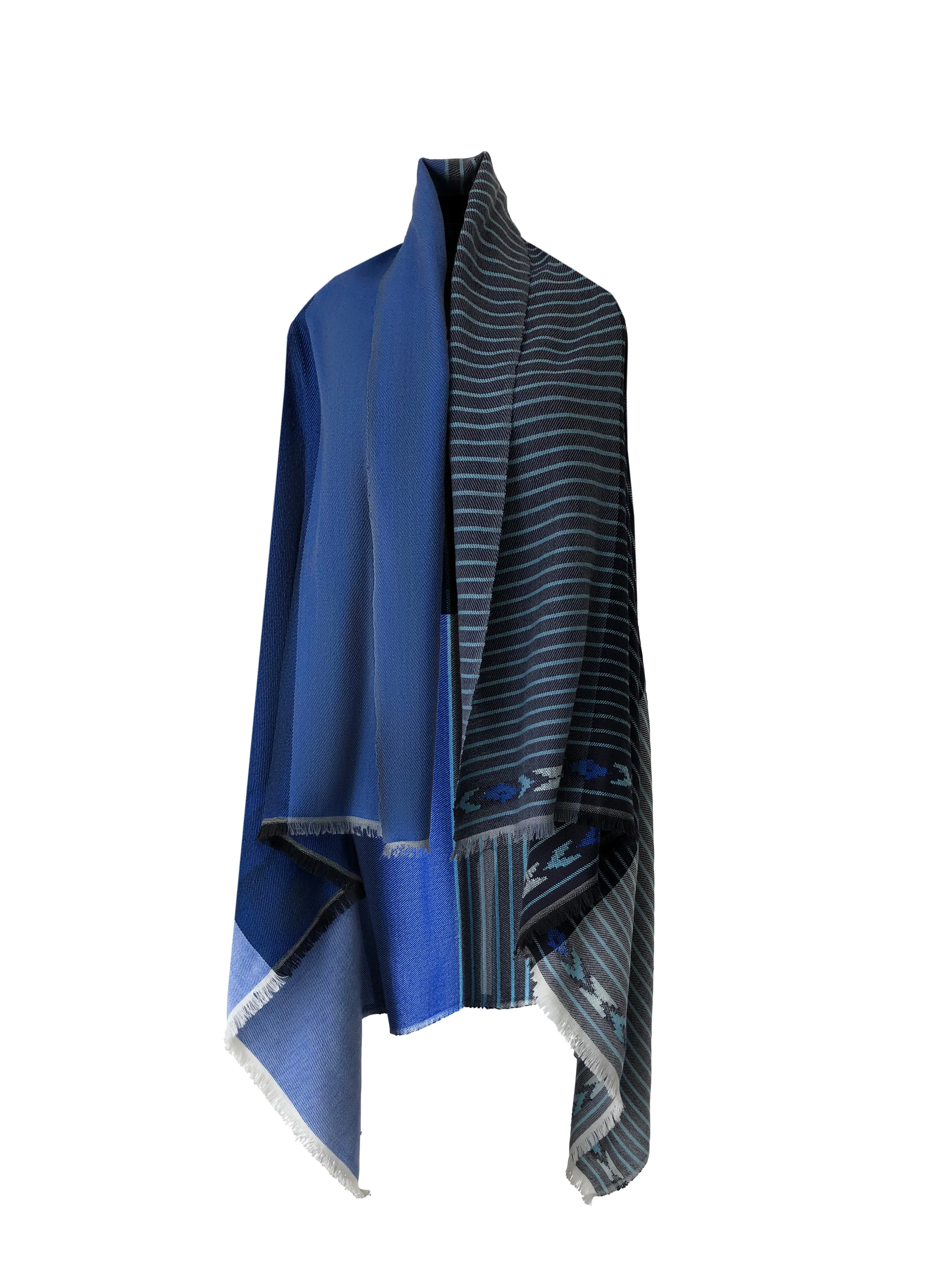 NEW! JULAHAS  Light Wool Cape Fusion Blue