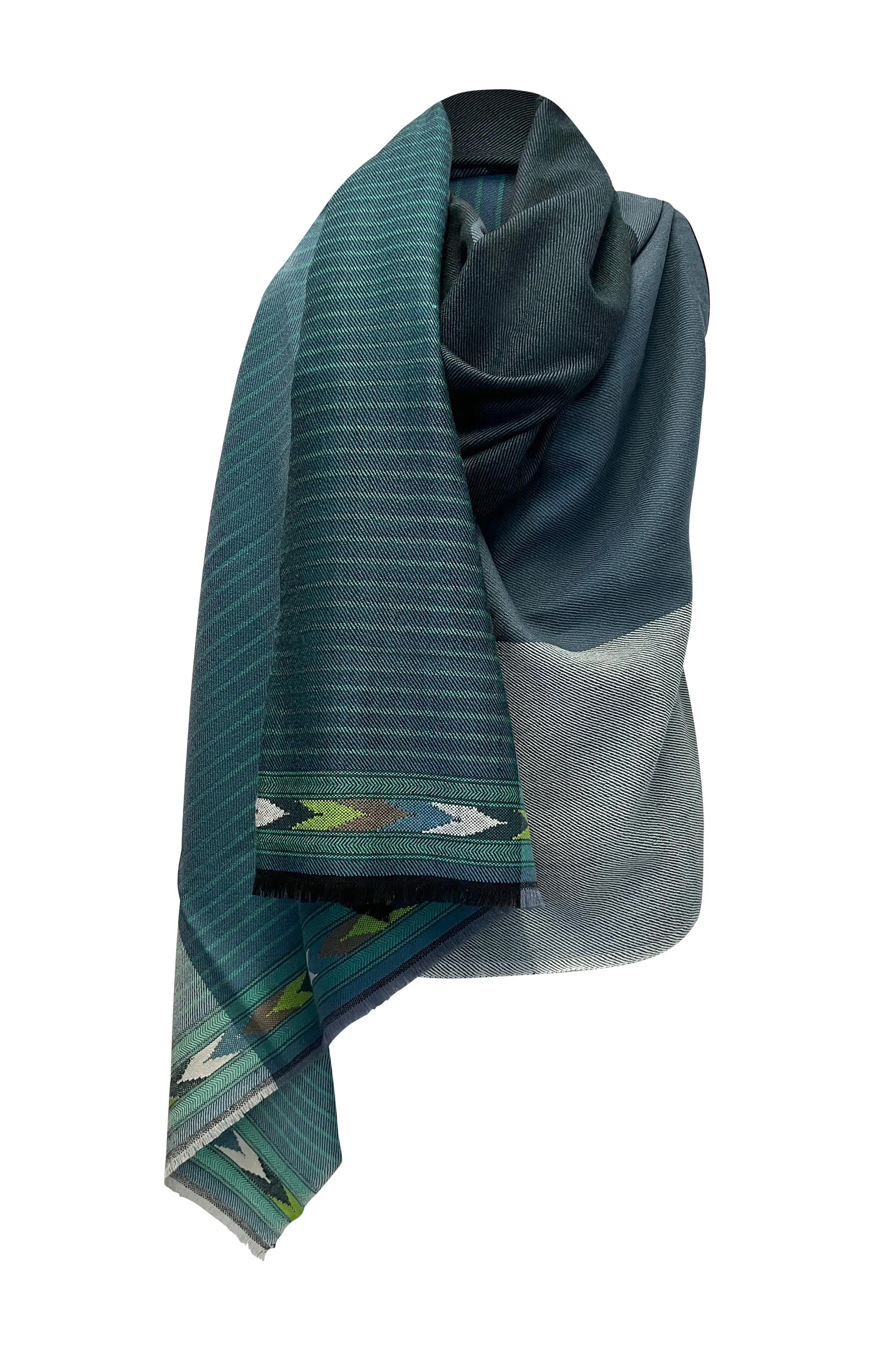 NEW! JULAHAS  Light Wool Cape Fusion Teal