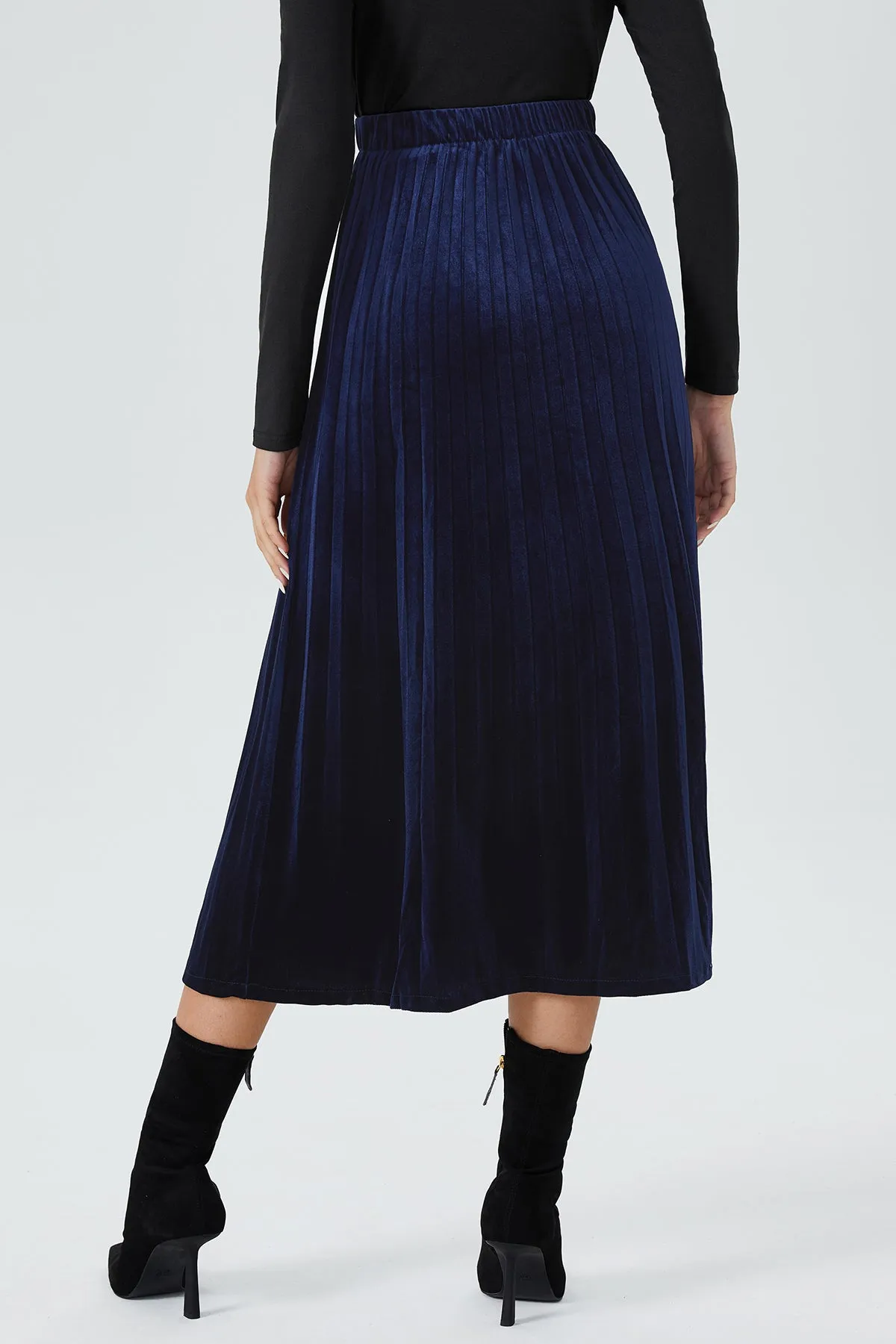 OL Elastic Waist Pleated Skirt