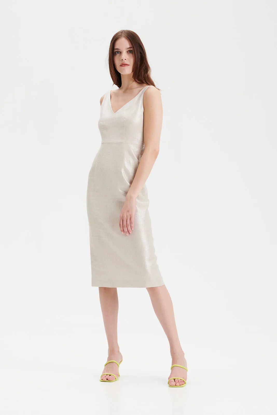 PETRONELLA linen pencil dress