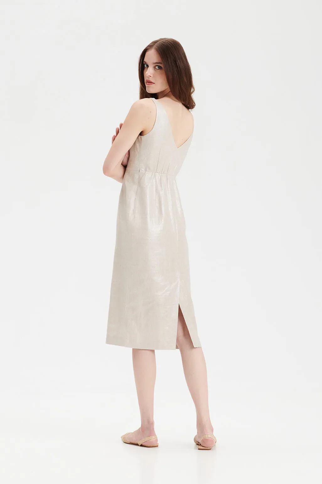 PETRONELLA linen pencil dress