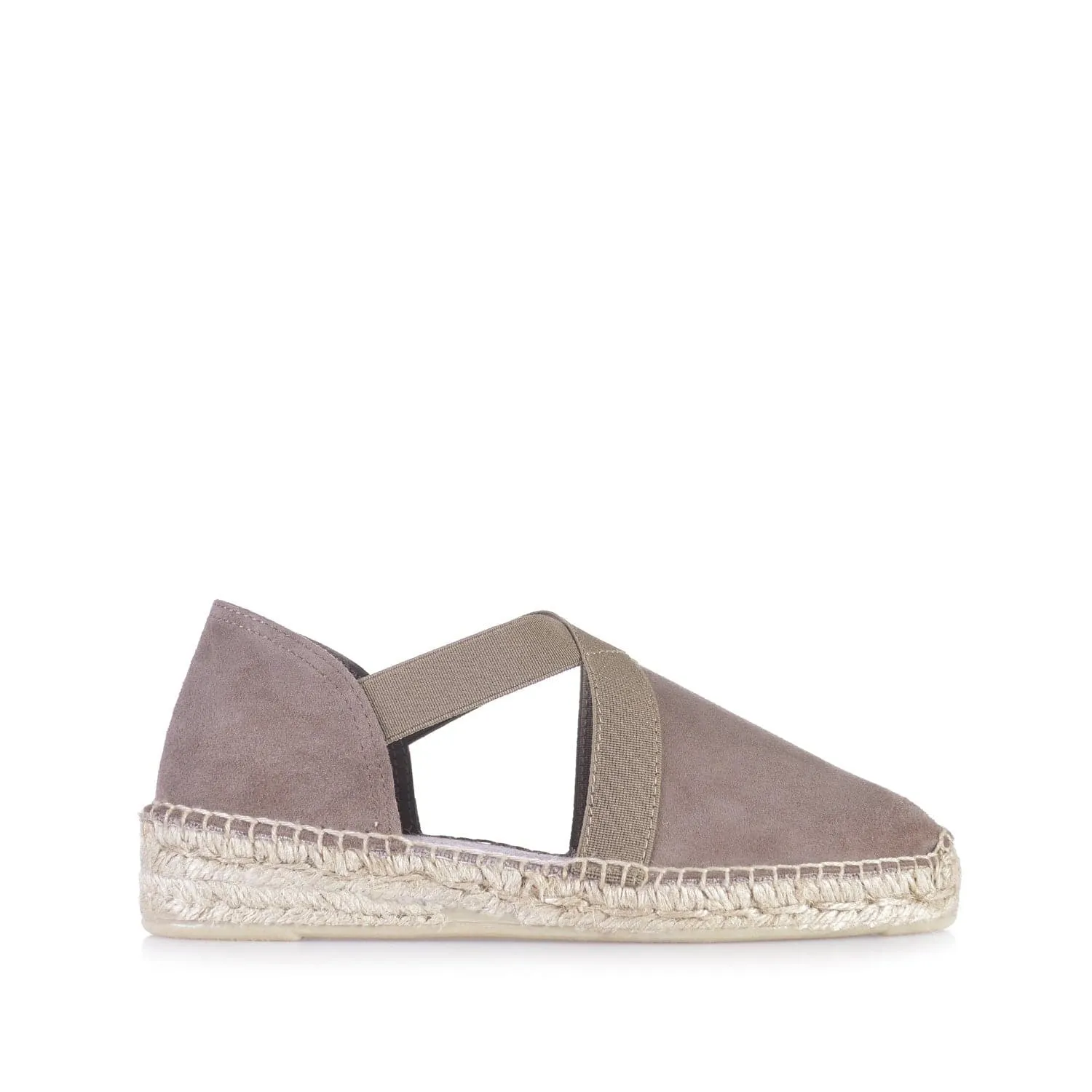 Plain Suede Leather Wedge Espadrille for Women - Enar-A