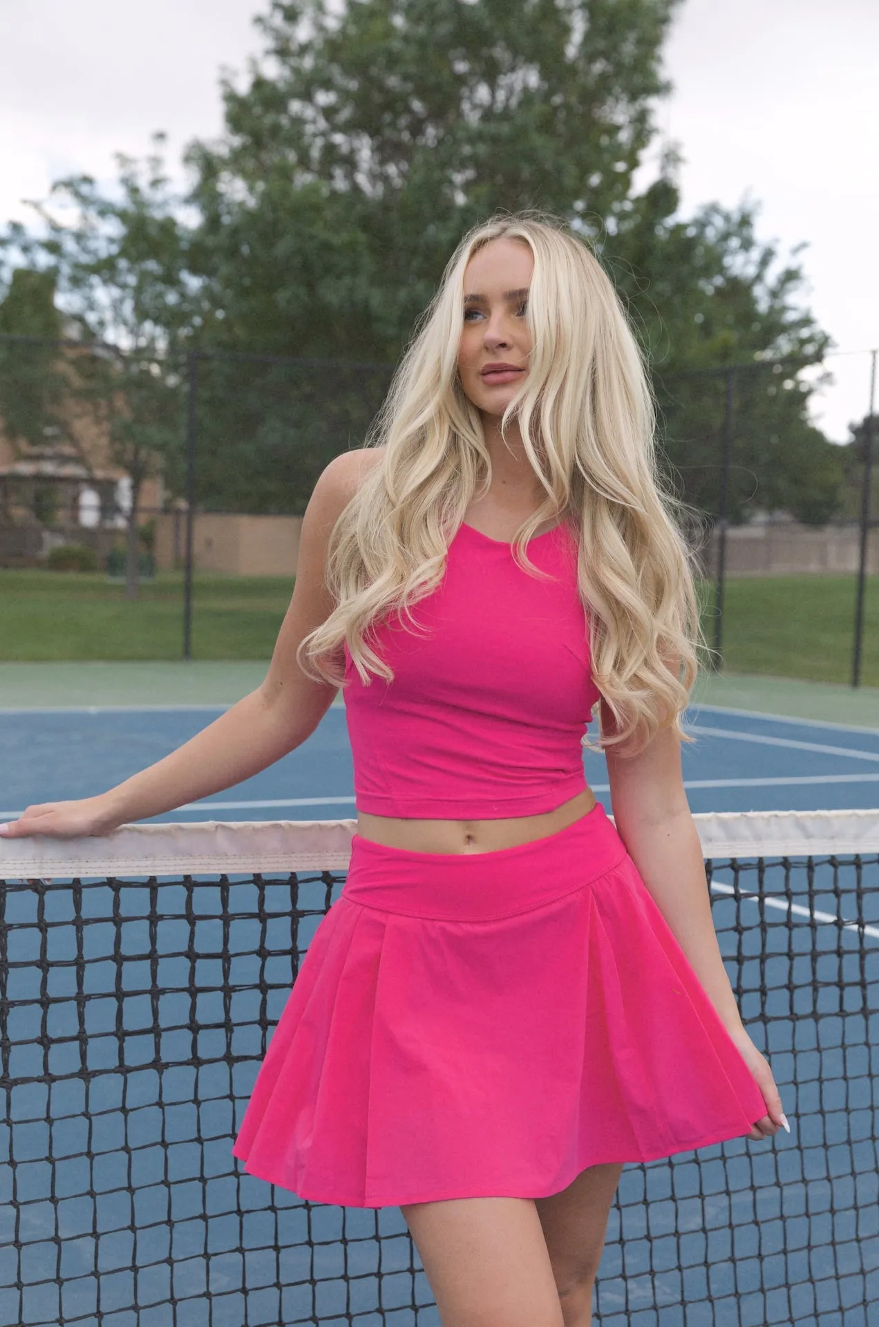 Pleated Tennis Skirt - Pink