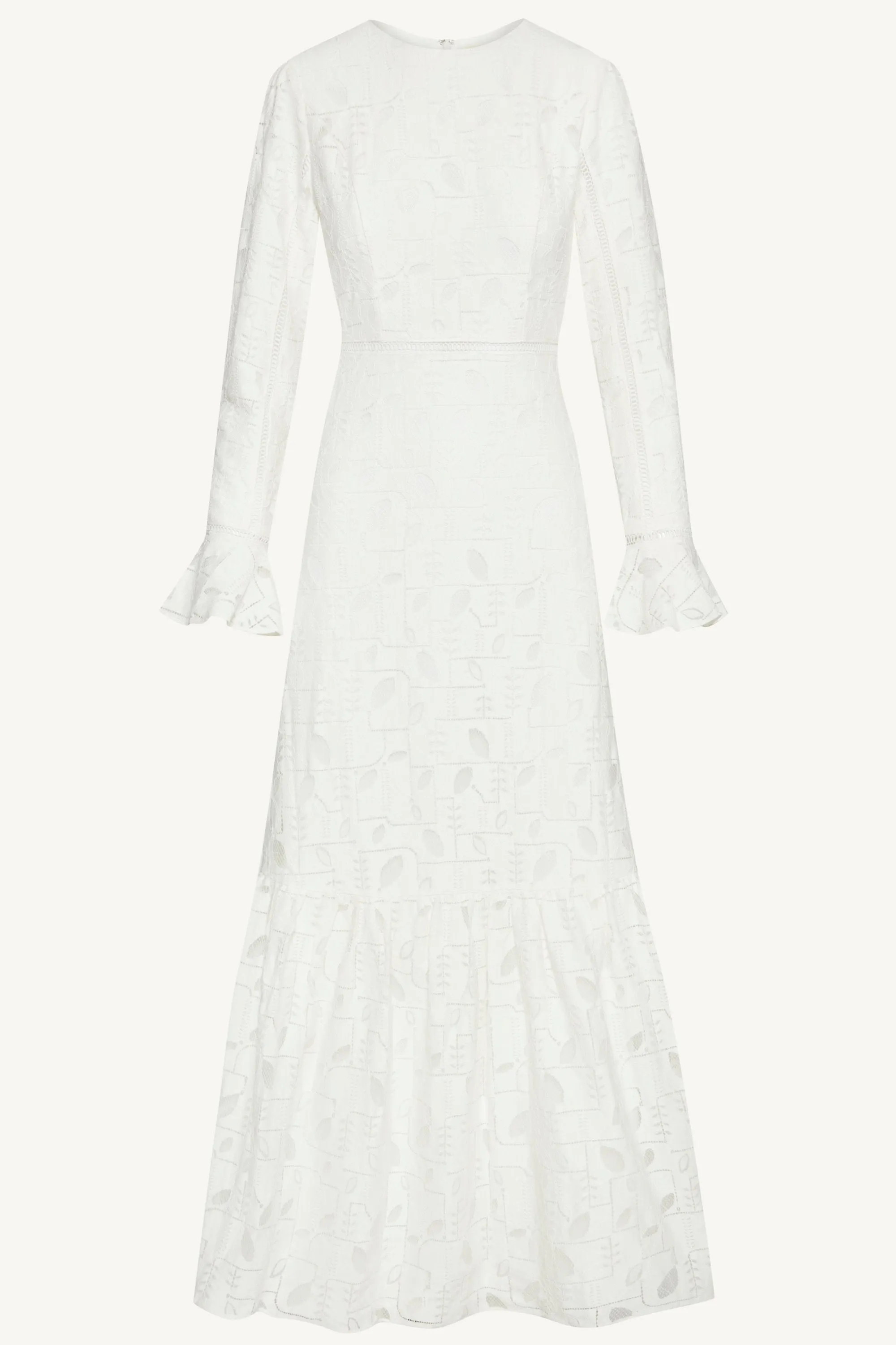 Rayaa White Lace Maxi Dress