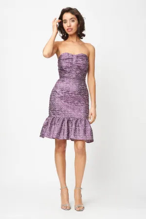 Sloan Dress Purple Metallic